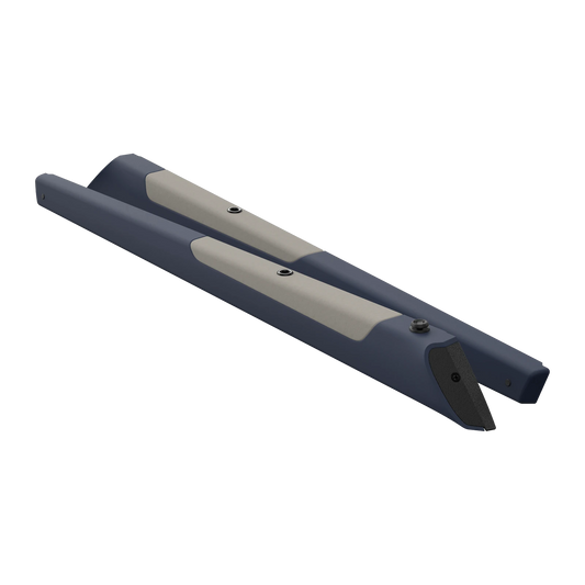 GR2.0 garnish rail for the Porsche 911 (911G · 1987-1989) in Cobalt Blue Nappa leather with a Silver Grey Alcantara insert
