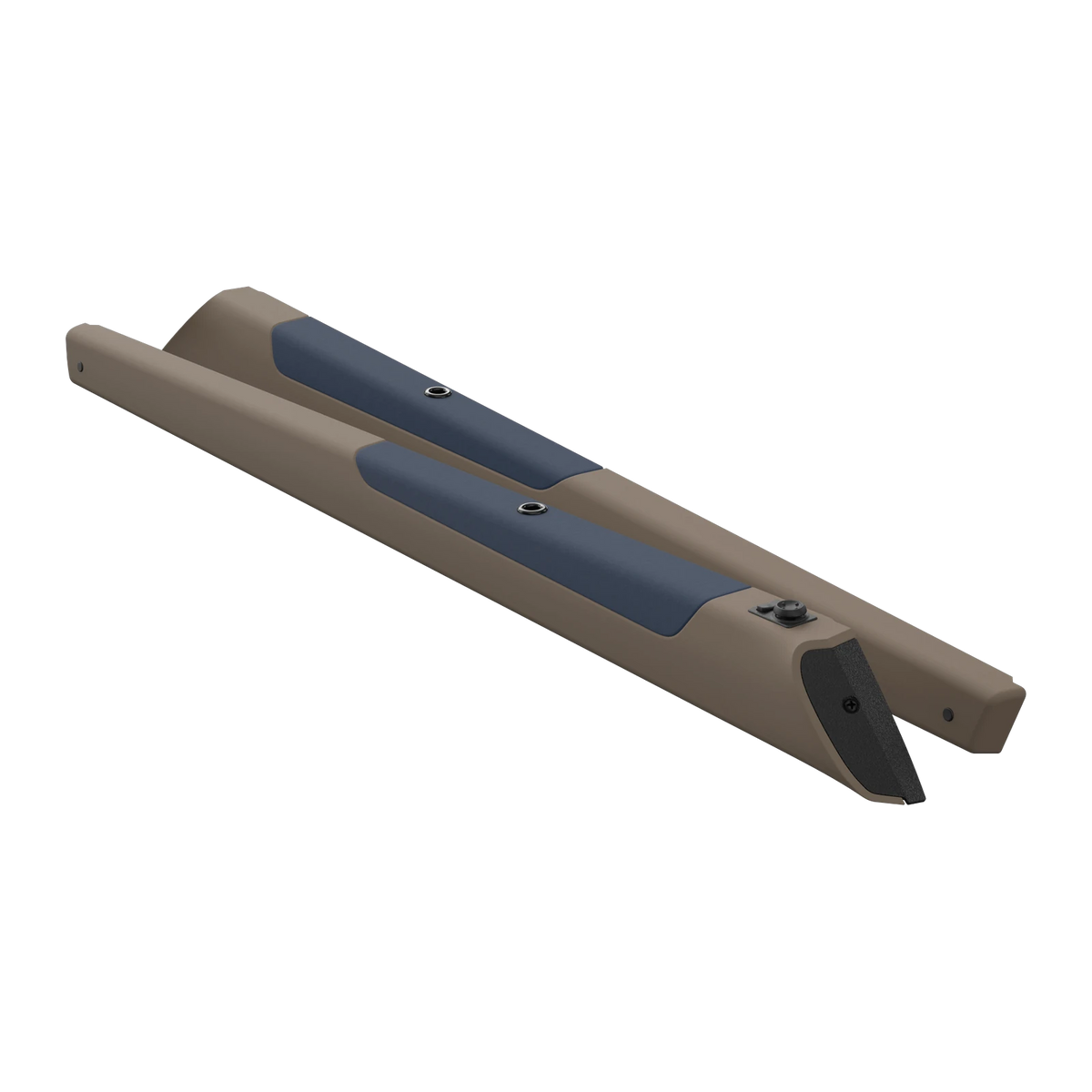 GR2.0 garnish rail for the Porsche 911 (993 · 1994-1998) in Lt. Tartufo Nappa leather with a Signal Blue Alcantara insert